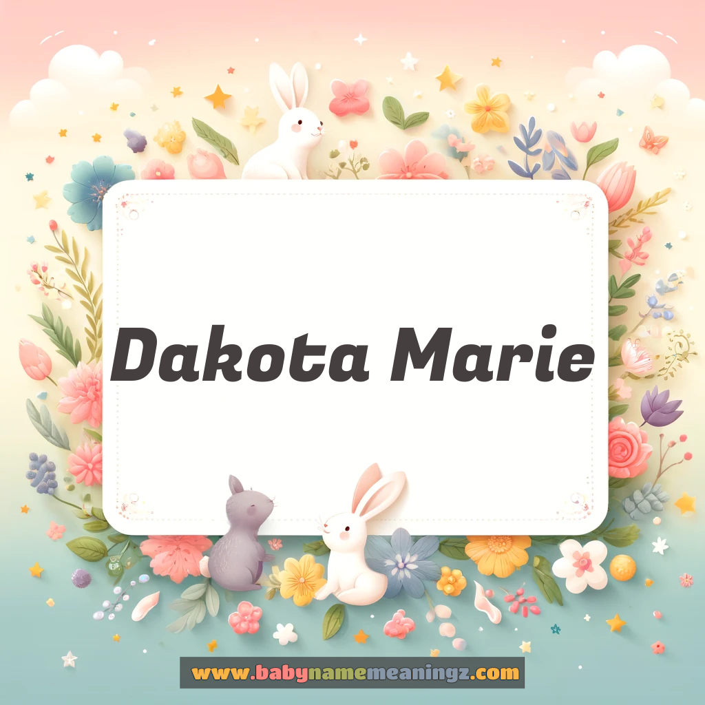 Dakota Marie Name Meaning  ( Girl) Complete Guide